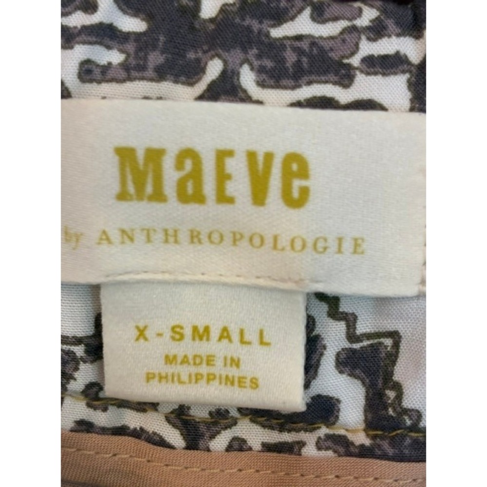 Maeve Anthropologie Shorts Women XS Mustard Patchwork Excellent Boho Rayon - Picture 3 of 7